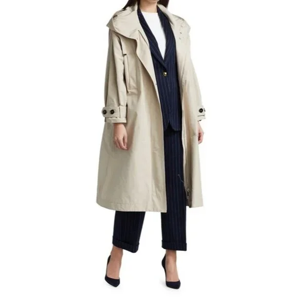 MAX MARA Ecru Bparka Hooded Coat Size:6